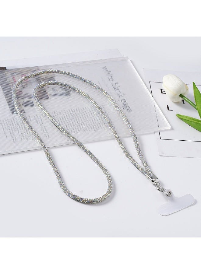 Fashion Crystal Neck Strap Lanyard - Sparkly ID Badge Holder, Rhinestone Necklace for Women, Anti-Lost Cellphone Wrist Strap - Image 1
