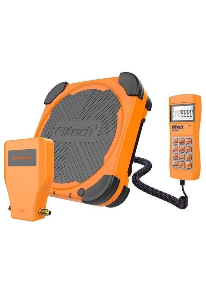 Elitech LMC-300 HVAC Refrigerant Charging Scale with Solenoid 220 Lbs/100kg - Image 1