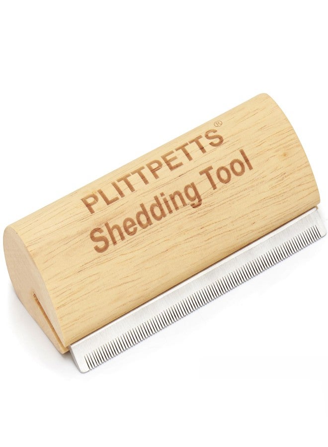 PLITTPETTS Dog Brush for Shedding, Deshedding Grooming Tool for Dogs, Cats & Horses, Dog Grooming Brush Pet Hair Removal Tool Painlessly Remove for All Hair Types, 5.2 Inch Ergonomic Handle - Image 1