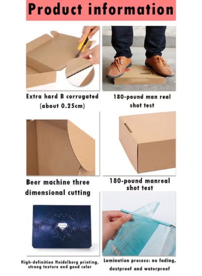 KLNAMAEAAN Set of 24-Piece Durable Corrugated Cardboard Shipping Boxes, Ideal for Business, Crafts and Gifts, Durable Mailing and Storage Containers, Packaging Boxes Airplane Boxes - Image 3