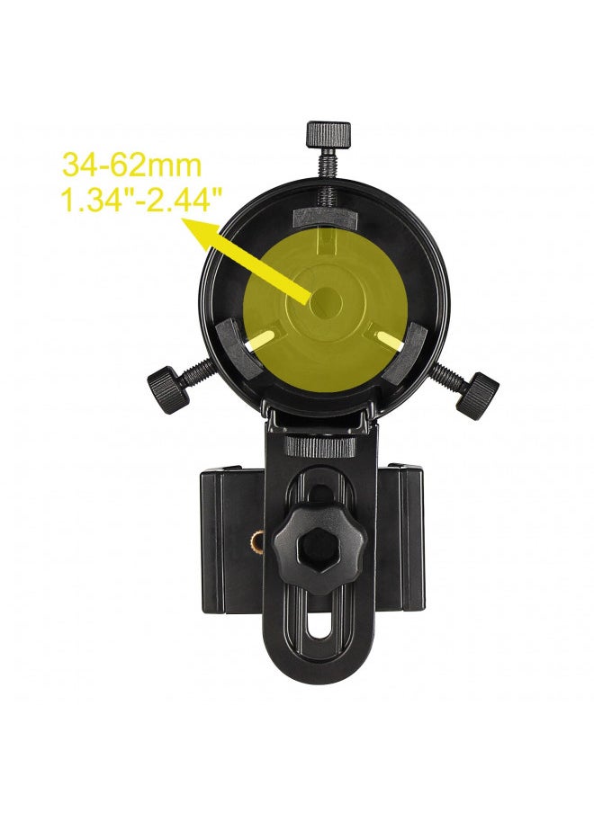 SOLOMARK - Cell Phone Adapter Mount for Vortex Bushnell Celestron Barska Spotting Scope Big Eyepiece Adapter Mount Work with Binoculars Monocular Spotting Scope Telescope For iPhone 6Plus Samsung HTC LG and More - Image 1
