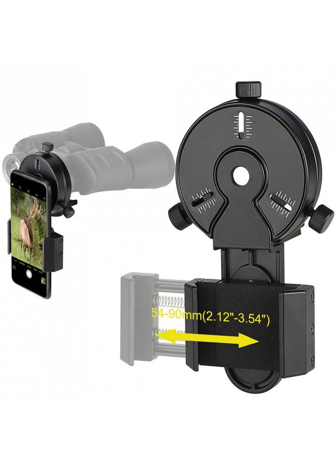 SOLOMARK - Cell Phone Adapter Mount for Vortex Bushnell Celestron Barska Spotting Scope Big Eyepiece Adapter Mount Work with Binoculars Monocular Spotting Scope Telescope For iPhone 6Plus Samsung HTC LG and More - Image 1