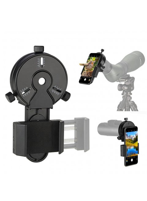 Cell Phone Adapter Mount for Vortex Bushnell Celestron Barska Spotting Scope Big Eyepiece Adapter Mount Work with Binoculars Monocular Spotting Scope Telescope For iPhone 6Plus Samsung HTC LG and More