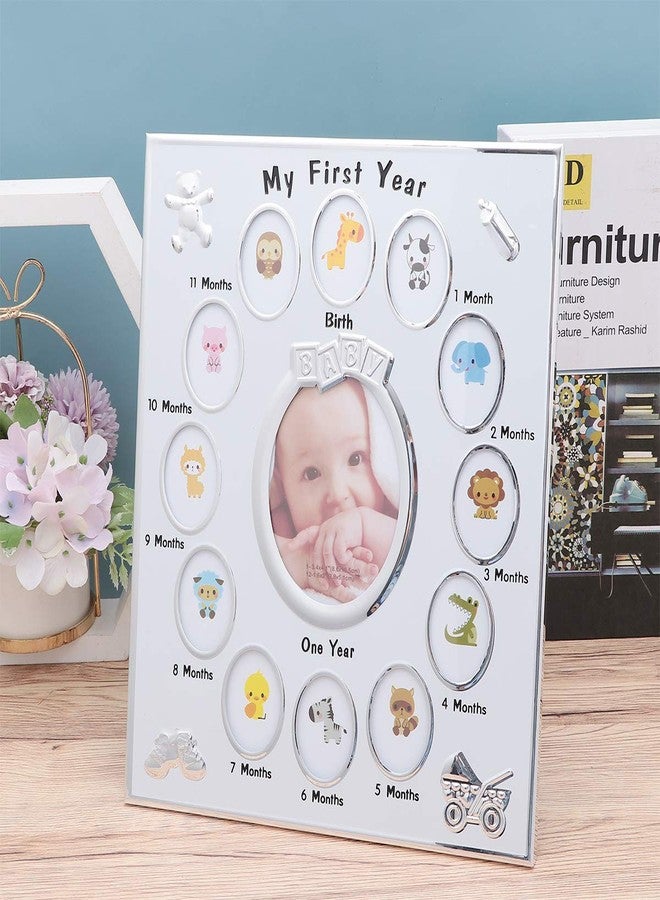 BESPORTBLE First Year Photo Frame, Newborn Picture Frame, My First Year Newborn Keepsake Frame 12 Months Photo Frame for Memories, Shower, New Mom - Image 4