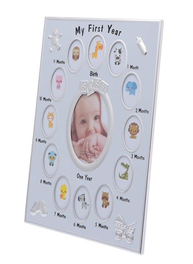 BESPORTBLE First Year Photo Frame, Newborn Picture Frame, My First Year Newborn Keepsake Frame 12 Months Photo Frame for Memories, Shower, New Mom - Image 1