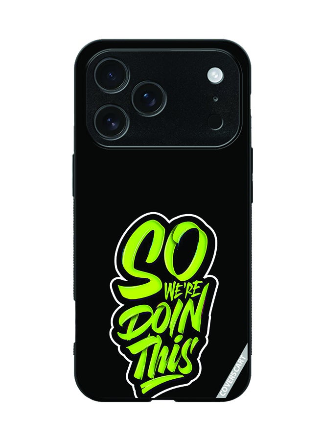 غطاء واقي لجهاز آبل آيفون 17 برو بتصميم أسود