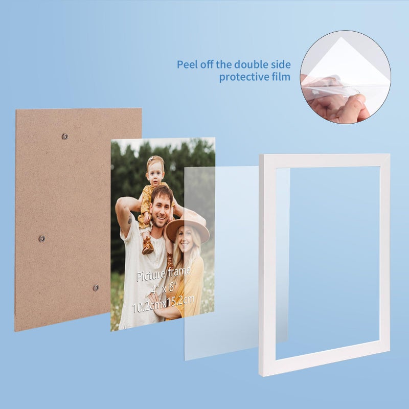 WIFTREY White 4x6 Picture Frame Set of 18, Photo Frames 4 x 6 Bulk for Wall Hanging or Tabletop Display - Image 5
