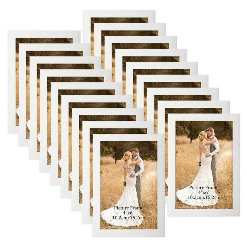 WIFTREY White 4x6 Picture Frame Set of 18, Photo Frames 4 x 6 Bulk for Wall Hanging or Tabletop Display - Image 1