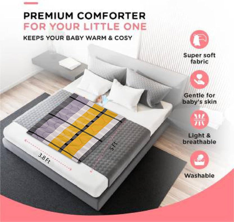 KEA Microfiber All Weather Printed Baby Comforter 250 GSM Size 22X30 Inch Kids Comforter - Image 5