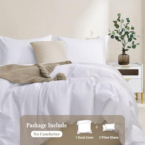 Colourful Snail 100-Percent Cotton Duvet Cover Set, Hidden Zipper Closure, Ultra Soft, Durable and Fade Resistant, Queen/Full, White (Comforter Not Included) - Image 3