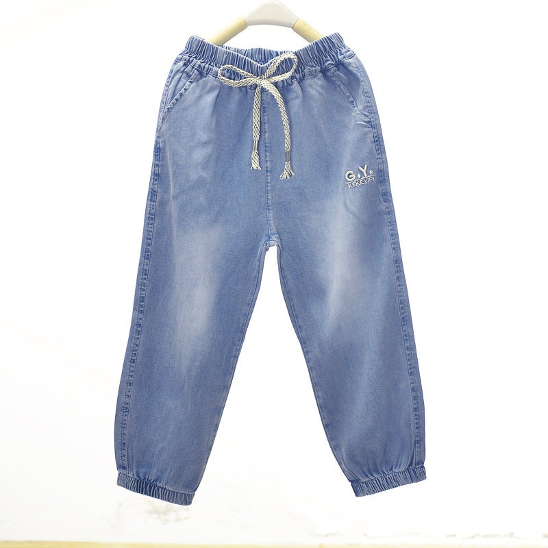 Pick-Size Gabriel Children'S Tencel Jeans Pants Spring And Anti-Mosquito Pants Summer Thin Cool 25-29 - Image 3