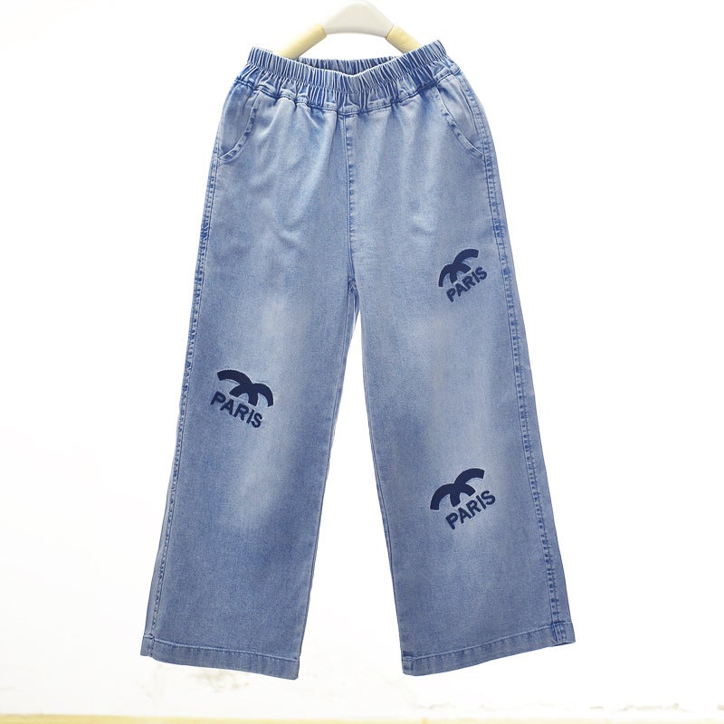 Pick-Size Gabriel Children'S Tencel Jeans Pants Spring And Anti-Mosquito Pants Summer Thin Cool 25-29 - Image 1