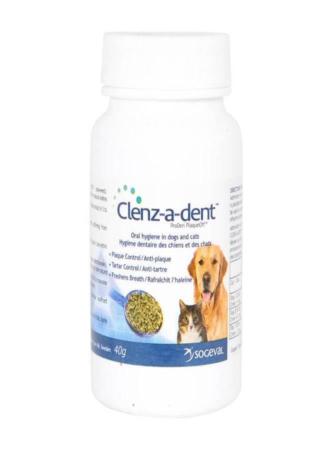مادة Sogeval CLE06800 Clenz-A-Dent Plaque Off الغذائية، 40 غرام