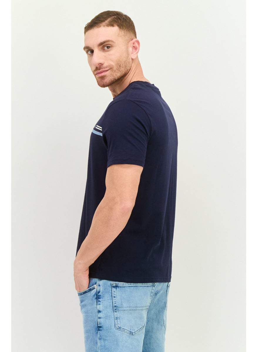 Ben Sherman - Men Crew Neck Short Sleeve Brand Logo T-Shirts, Navy - Image 1