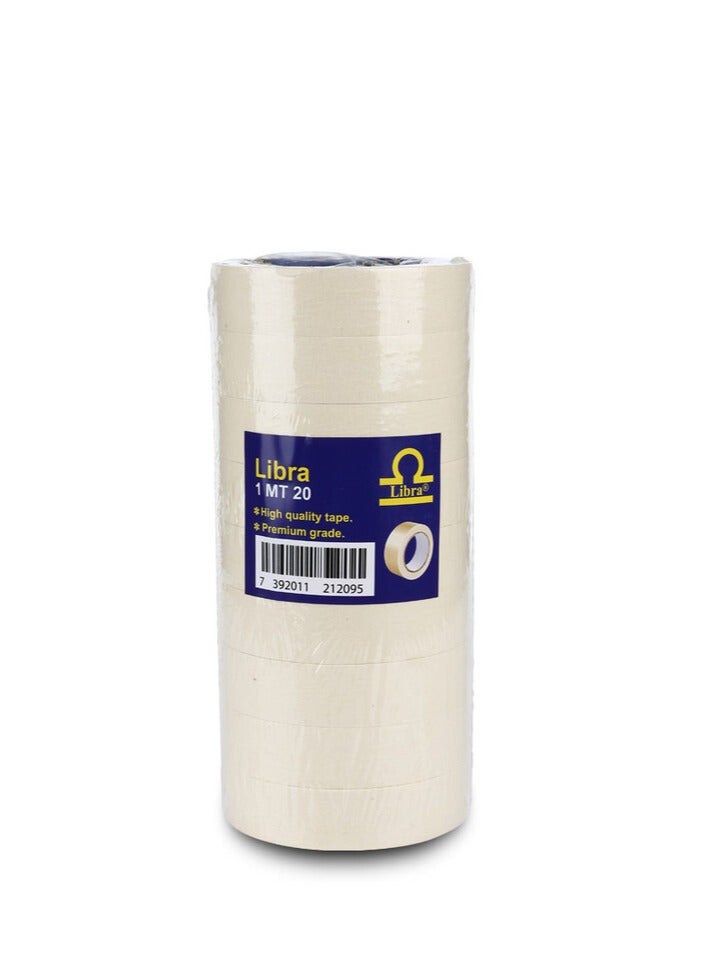 Libra Adhesive Masking Tape General Purpose Painter's Tape Bulk for Painting, Labeling, Packing, Craft, Art, Home, Office, School - Image 1