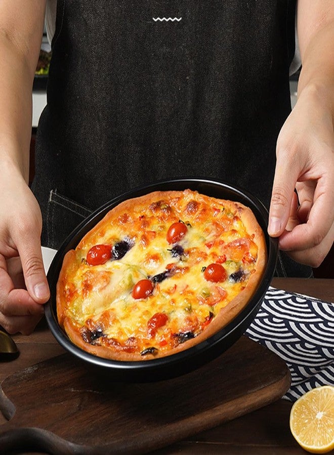 HMIEPRS 2Pcs 12inch Pizza Pan for Oven, Stainless Steel Round Pizza Pan with Holes, Non Stick Pizza Serving Tray Bakeware Crisper Pan for Home Baking Supplies Kitchen - Image 3