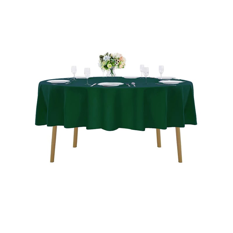 Cupuamon 70 inch Round Tablecloth Washable Polyester Table Cloth Decorative Table Cover for Wedding Party Dining Banquet70 inch Hunter