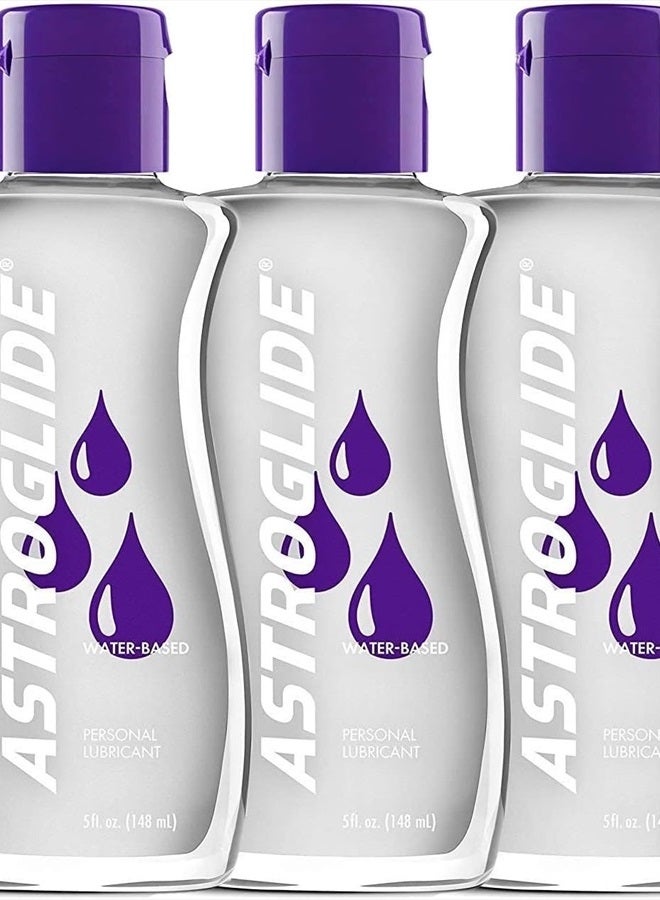 ASTROGLIDE Water Based Lube (5oz), Liquid Personal Lubricant, Sex Lube for Long-Lasting Pleasure for Men, Women and Couples, Safe for Toys (Pack of 3) - Image 1