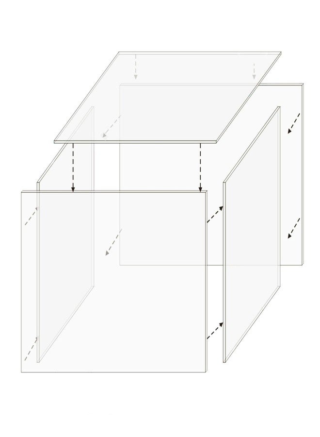 Spilay Dollhouse Dust Proof Cover Protection Accessory DIY Home Miniature Furniture Plexiglass Cover Kit Perfect for Yaquan Courtyard P006 - Image 1