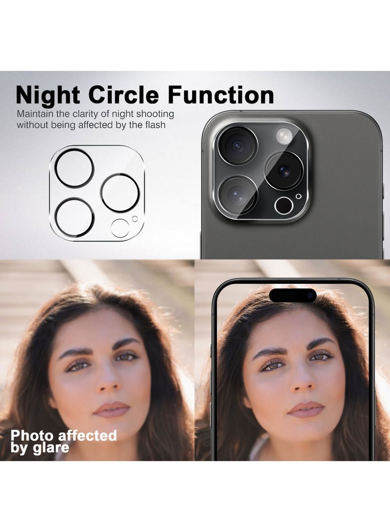 SYOSI Case for iPhone 15 Pro Max 2+2 Pack Tempered Glass Screen Protector + Camera Lens Protector, [Anti Fingerprint][Anti-Scratch] [Easy Installation] [Bubble Free] [Full-Coverage] 9H Hardness Film - Image 5