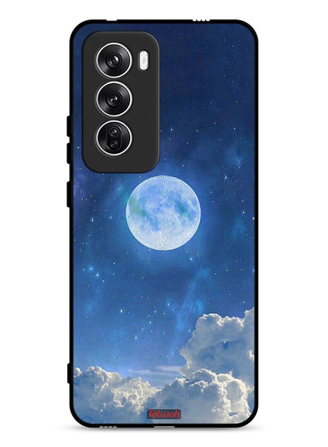 Tolwak Oppo Reno12 5G Protective Case Cover Moon Clouds - Image 1