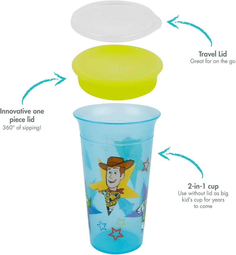 The First Years Toy Story 2 in 1 Spoutless Cup, Transitions to Open Toddler Cup, Multicolor - Image 4