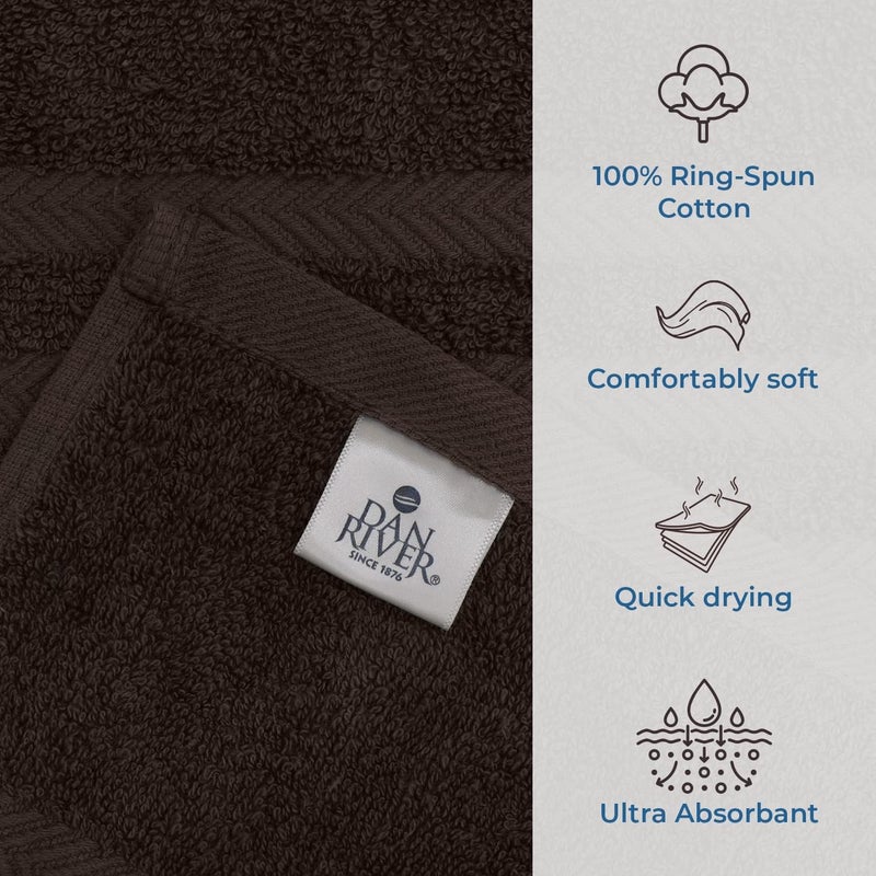 DAN RIVER 2 Pack Luxury Bath Sheets 35x70, 600 GSM, Soft & Quick Dry 100% Ring Spun Cotton Towels Ideal for Hotels, Spas, Gyms & Salons Extra Large, Brown - Image 3