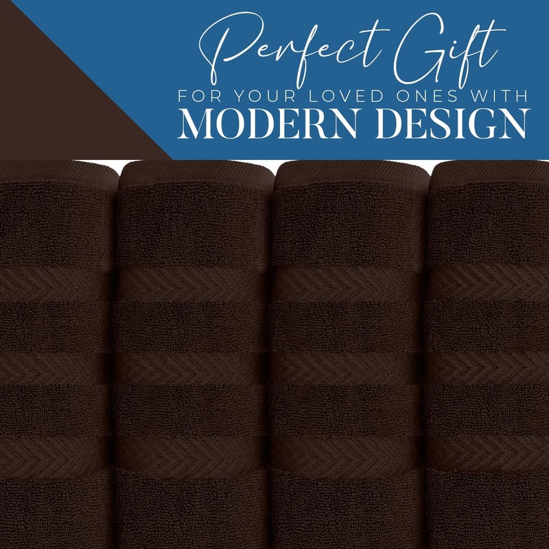 DAN RIVER 2 Pack Luxury Bath Sheets 35x70, 600 GSM, Soft & Quick Dry 100% Ring Spun Cotton Towels Ideal for Hotels, Spas, Gyms & Salons Extra Large, Brown - Image 4