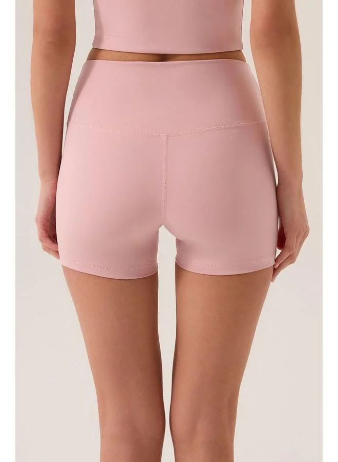 Los Ojos x Ece Pink High-Waist Short Legging Mono Biker.