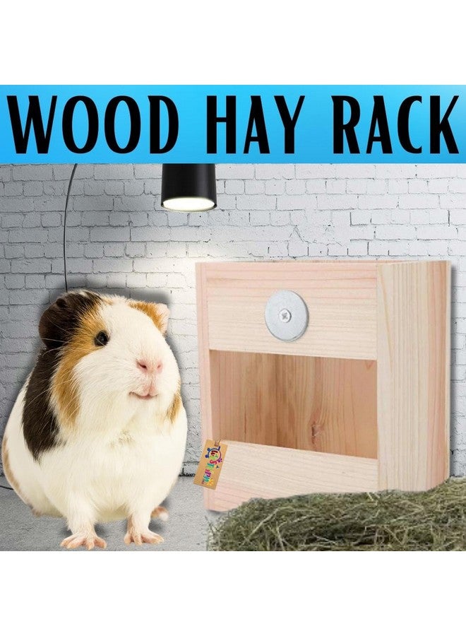 Western Era Wooden Cage Attach Hay Rack, Grass Feeder, Holder for Rabbit, Guinea Pig, Ferret - Image 1