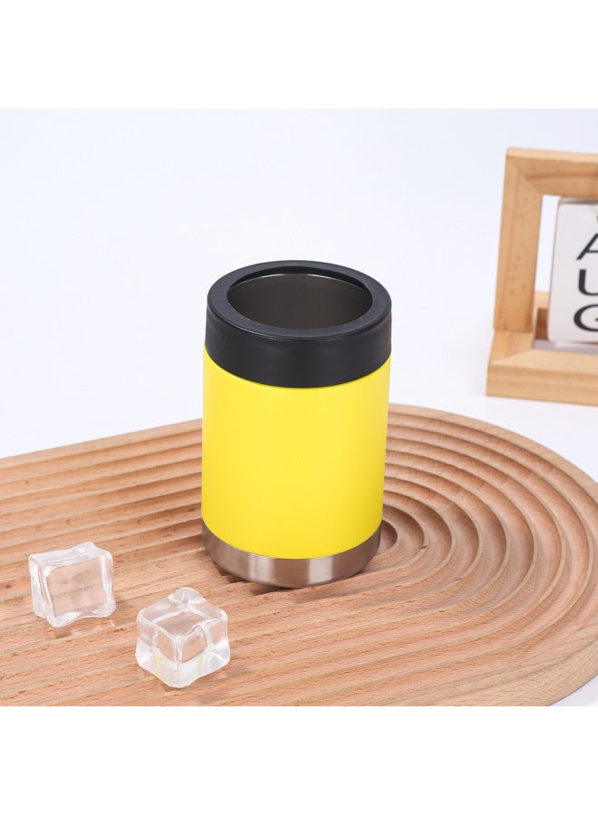 304 Stainless Steel Double-layer Insulated Cup Mini Vacuum Beer Cooler Outdoor Sports Portable Car Cup Customization
