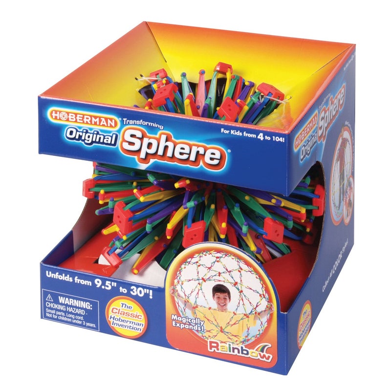 Hoberman Original Hoberman Sphere Plastic Expandable Toy, Rainbow - Image 4