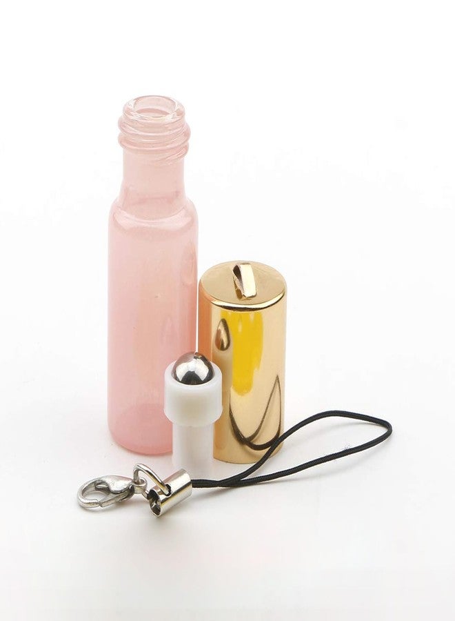 Ellbest 10 Pack 5ml Roller Bottler for Essential Oil Portable Pearl Pink Colored Refillable Roll On Bottles with Stainless Steel Ball and Essential Oil key Opener - Image 2