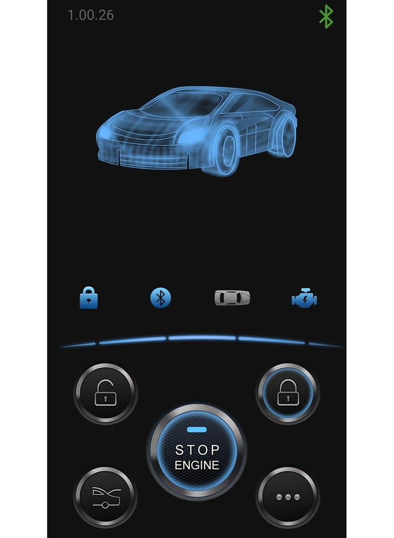 AROAQ Automatic System Car Switch Keyless Entry,One-button Engine Start Alarm System,One-button Remote Start and Stop,Automatic Anti-theft System(Two Key) - Image 2