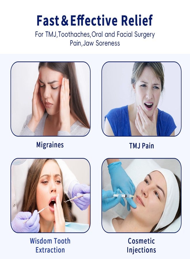 CONBELLA Wisdom Teeth Ice Pack Head Wrap for Pain Relief - Cold Hot Therapy for Face, Jaw & Oral Surgery with 4 Gel Packs, TMJ, Tooth Extraction, Tonsillectomy Recovery - Image 2