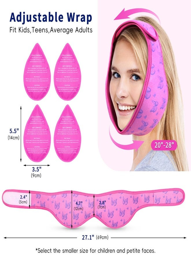 CONBELLA Wisdom Teeth Ice Pack Head Wrap for Pain Relief - Cold Hot Therapy for Face, Jaw & Oral Surgery with 4 Gel Packs, TMJ, Tooth Extraction, Tonsillectomy Recovery - Image 3