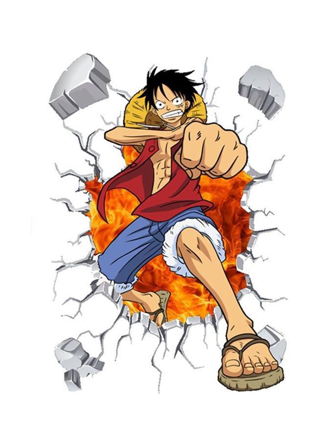 Anime Luffy Wall Sticker Multicolour 70x50cm