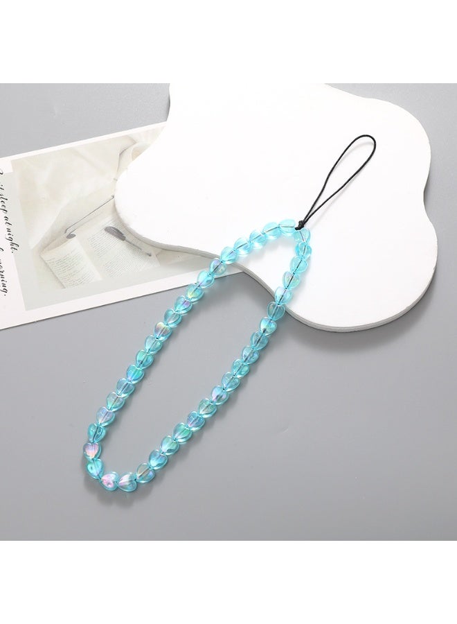 NIBEMINENT Super Cute Beaded Phone Charm – Trendy Phone Chain Wrist Strap, Shining Beads Chain Lanyard for Cell Phone - Image 1