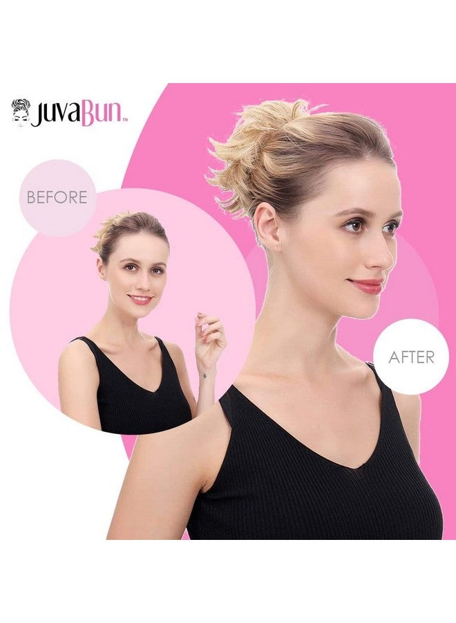JUVABUN Small Curled Synthetic Hair Scrunchie - Messy Bun Hairpiece for Everyday Wear | Washable & Realistic - Dark Red - Image 5