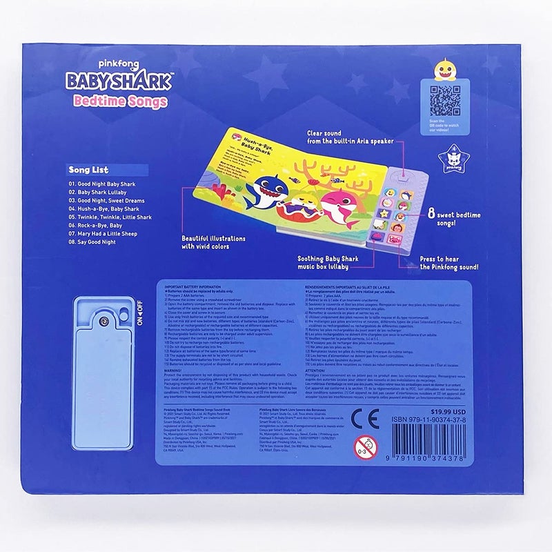 Pinkfong Baby Shark Bedtime Songs 10 Button Sound Book | Baby Shark Toys | Learning & Education Toys | Interactive Baby Books for Toddlers 1-3 | Gifts for Boys & Girls - Image 3