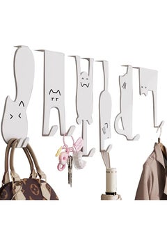SHIXIN Door hook rack, punch-free kitchen cabinet door wall-mounted hanger for storing clothes, hats, keys, and artifacts for hanging towels, clothes, coats, and bathrobes. Door hooks for bathroom and bedroom door hooks  - Image 3