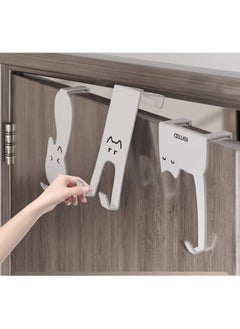 SHIXIN Door hook rack, punch-free kitchen cabinet door wall-mounted hanger for storing clothes, hats, keys, and artifacts for hanging towels, clothes, coats, and bathrobes. Door hooks for bathroom and bedroom door hooks  - Image 5
