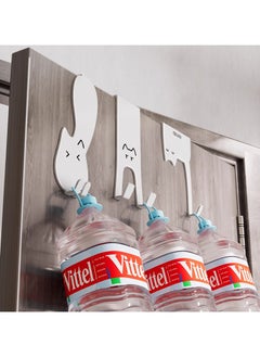 SHIXIN Door hook rack, punch-free kitchen cabinet door wall-mounted hanger for storing clothes, hats, keys, and artifacts for hanging towels, clothes, coats, and bathrobes. Door hooks for bathroom and bedroom door hooks  - Image 2