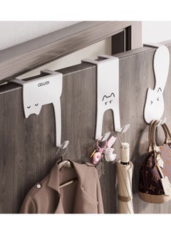 SHIXIN Door hook rack, punch-free kitchen cabinet door wall-mounted hanger for storing clothes, hats, keys, and artifacts for hanging towels, clothes, coats, and bathrobes. Door hooks for bathroom and bedroom door hooks  - Image 4