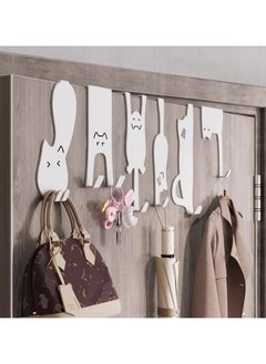 SHIXIN Door hook rack, punch-free kitchen cabinet door wall-mounted hanger for storing clothes, hats, keys, and artifacts for hanging towels, clothes, coats, and bathrobes. Door hooks for bathroom and bedroom door hooks  - Image 1