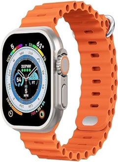 Generic T900 Ultra Smart Watch 49mm - Wireless Charging (Orange) 