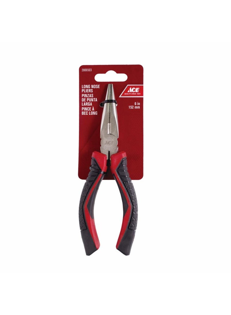 ACE Steel Long Nose Pliers WTpr Grip 15cm