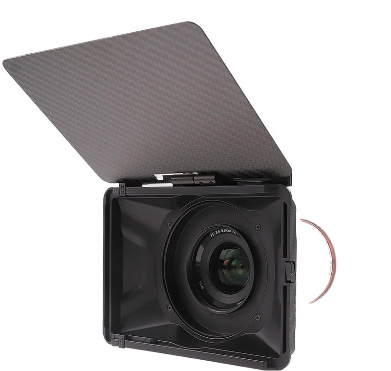 Foto4easy Mini Matte BoxLightweight Box with Top Flag for DSLR Mirrorless CamerasCompatible 67mm72mm77mm82mm LensesSupporting 4x44x565 Filters Black - Image 2