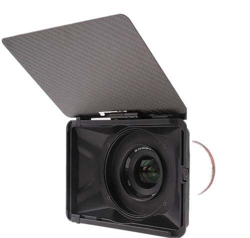 Foto4easy Mini Matte BoxLightweight Box with Top Flag for DSLR Mirrorless CamerasCompatible 67mm72mm77mm82mm LensesSupporting 4x44x565 Filters Black - Image 1