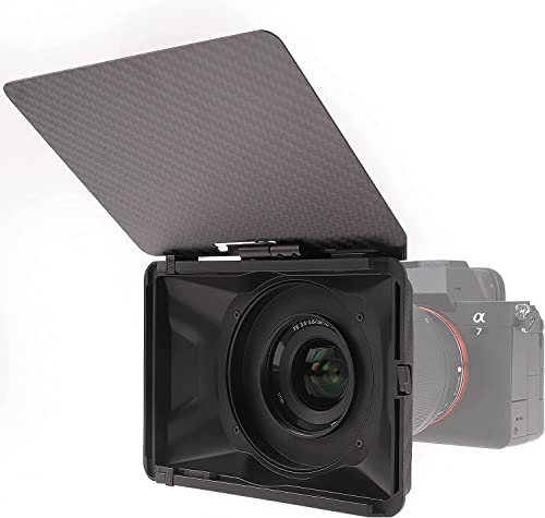 Foto4easy Mini Matte BoxLightweight Box with Top Flag for DSLR Mirrorless CamerasCompatible 67mm72mm77mm82mm LensesSupporting 4x44x565 Filters Black - Image 3